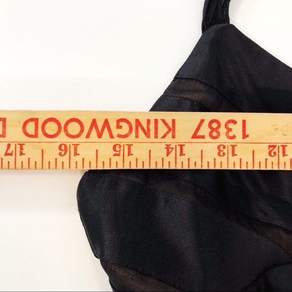 BCBGMAXAZRIA Black Silk Stripe Ribbon Dress Size 4 - Picture 8 of 8